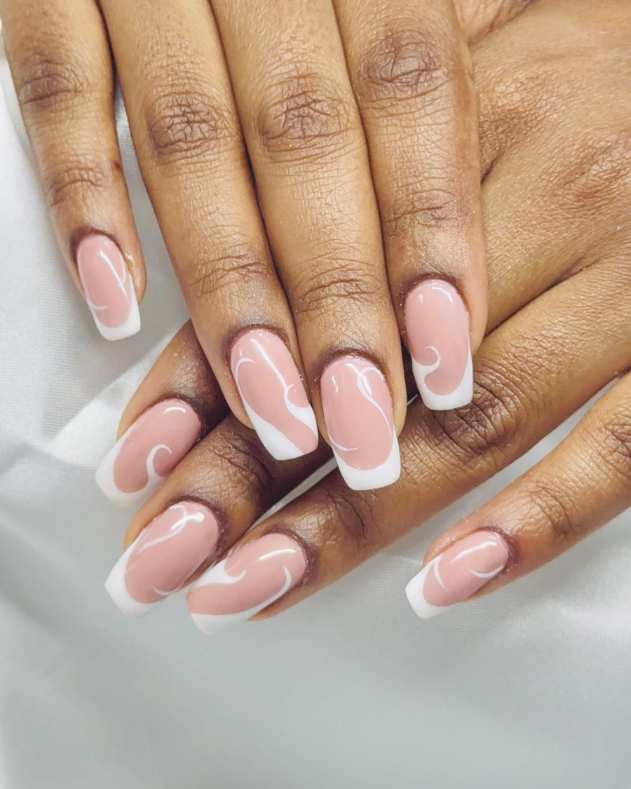 Nail painting in the studio